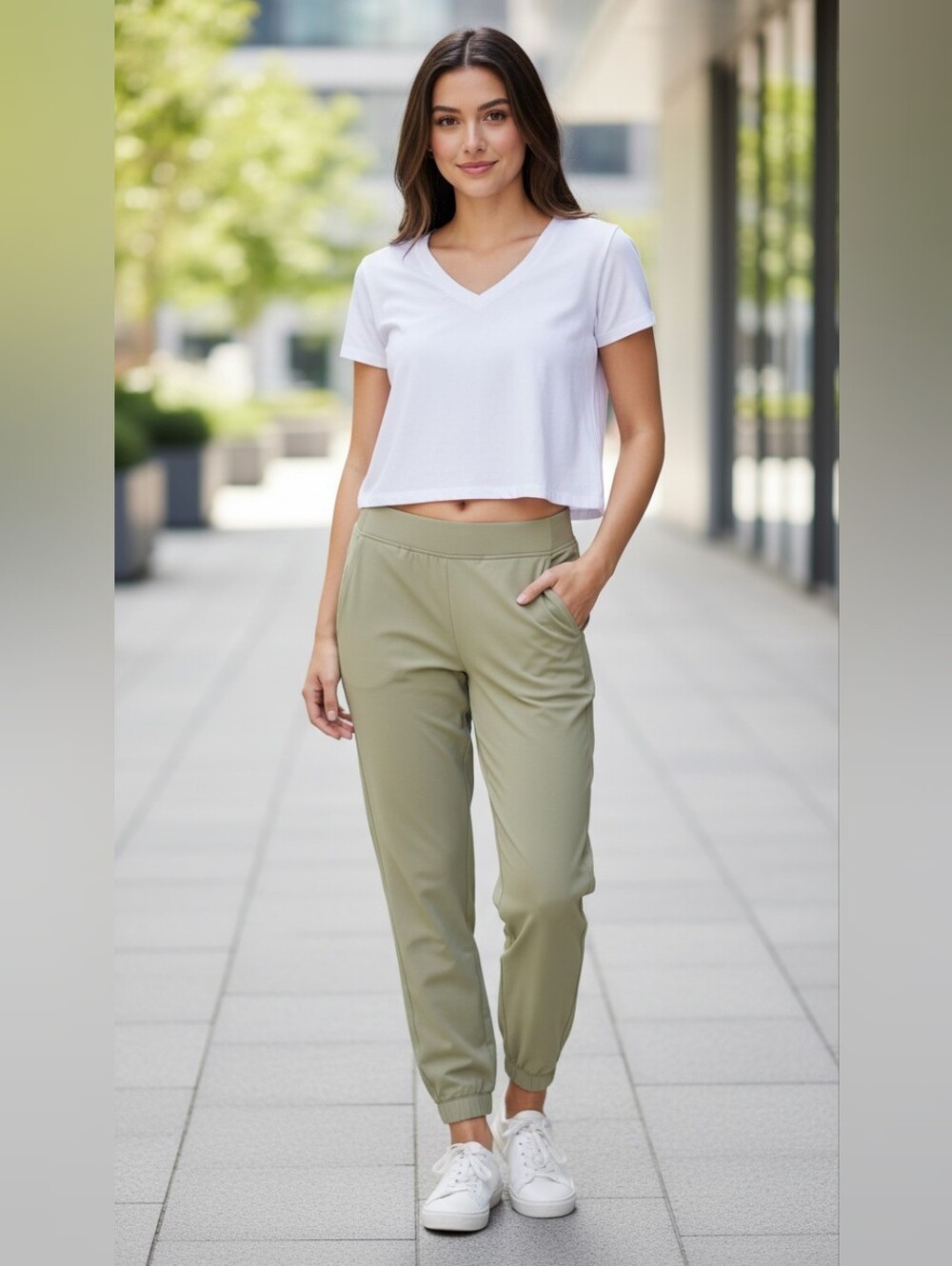 NWT Athleta NWT Olive-Tone Brooklyn Jogger Pants, Size 12